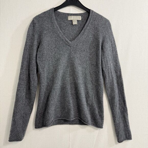 Cashmere Sweater Top Size Medium Grey *read description - Picture 1 of 7
